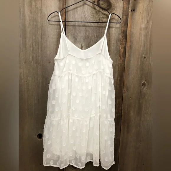 Gilli White / Off White Polka Dot Summer Dress Size Small - Picture 4 of 16